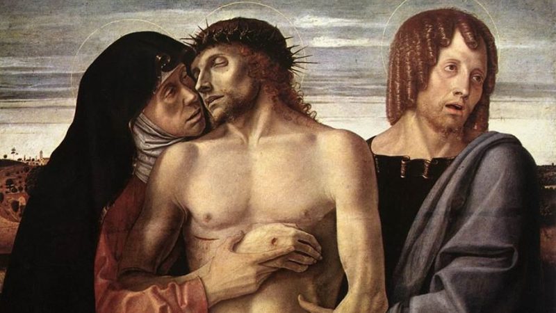 Giovanni Bellini, Pietà (Θρήνος),1465-70. τέμπερα σε ξύλο, 86Χ107. εκ., Πινακοθήκη της Μπρέρα, Μιλάνο.